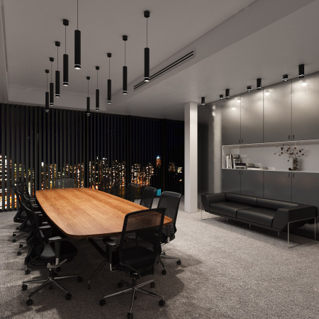 Накладной акцентный светодиодный светильник DLR021 9Вт 4200К черный матовый IP20 Elektrostandard