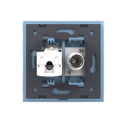 Розетка ТВ/КОМП RJ-45 Синяя Livolo