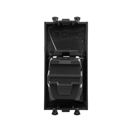 USB 2.0 розетка модульная, тип А-А, "Avanti", "Черный матовый", 1 модуль DKC