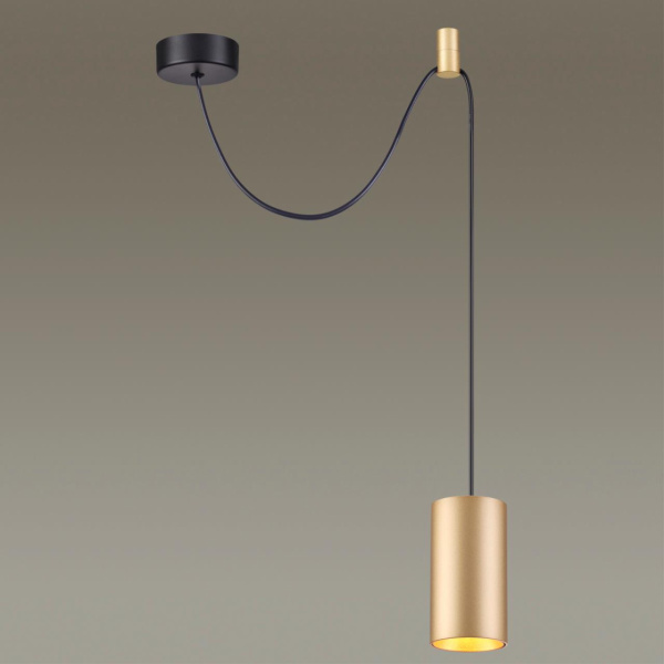 Подвесной св-к с доп.креплением GU10 50W LUCAS черный/золотистый/металл ODEON LIGHT