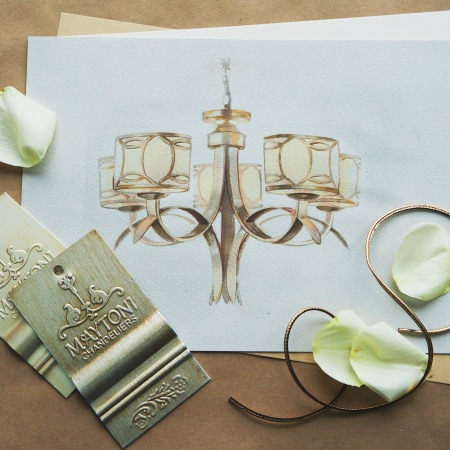 Люстра 5*E14 40Вт Золото IP20 Fibi H310-05-G Maytoni