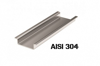 DIN-рейка из нержавеющей стали, с насечкой OMEGA 3, 35х7,5мм. DKC