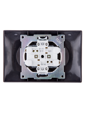 Розетка двойная 2П 10А 250В старинная бронза "Лама" TDM