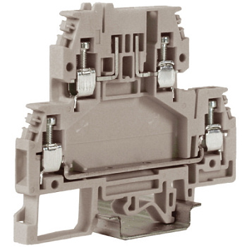 DSFA.4, зажим с 2 уровнями, верхний под предохранитель 4 кв.мм бежевый DKC