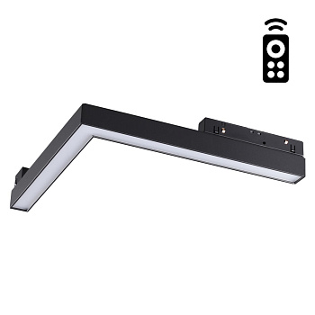 Трек.св-к для низков.шин.димм.с ПДУ со смен.цв.темп.IP20 LED 3000~6500К 24W 48V черн.FLUM NOVOTECH