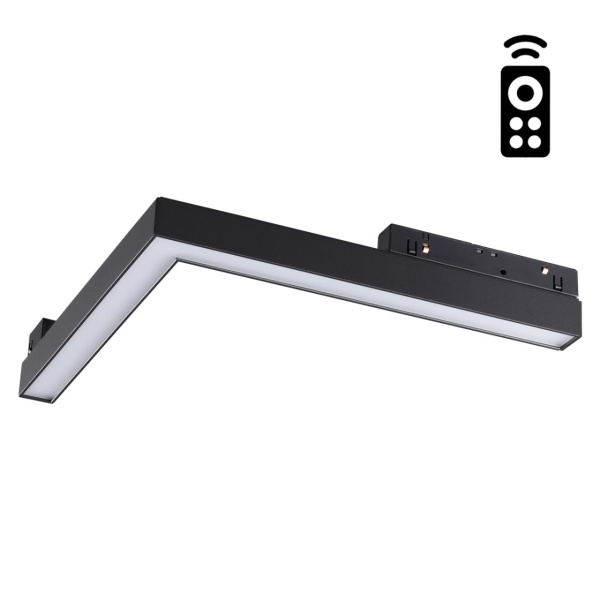 Трек.св-к для низков.шин.димм.с ПДУ со смен.цв.темп.IP20 LED 3000~6500К 24W 48V черн.FLUM NOVOTECH