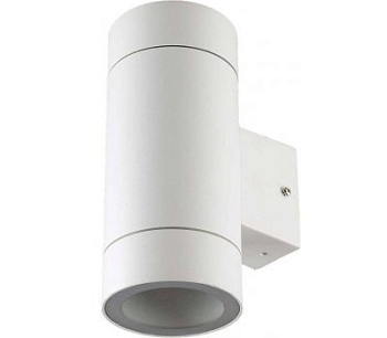 Светильник фасадный 2xGX53 прозр.цилиндр белый/матовый IP65 General