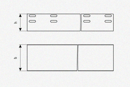 Лоток глухой ЛМГ 400х80х3000 УТ1,5, оцинкованный лист S1,5