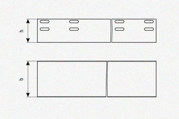 Лоток глухой ЛМГ 400х80х3000 УТ1,5, оцинкованный лист S1,5