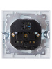 Розетка 2П+З 16А 250В + 2 USB порта 2,1А 5В металлик "Лама" TDM