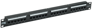 ITK 1U патч-панель кат.5E UTP 24 порта (Dual IDC) слайд лейбл
