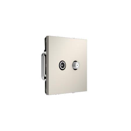 Розетка телевизионная встраиваемая Voltum S70 оконечная TV+SAT, (кашемир)