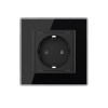 Розетка 1 модуль Черная Livolo