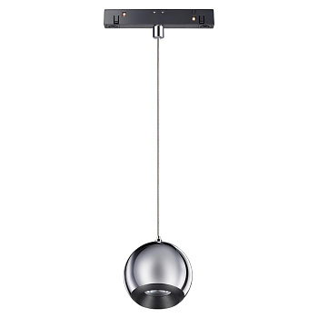 Трековый св-к для низков.шинопровода IP20 LED 4000K 10W FLUM хром/черн NOVOTECH