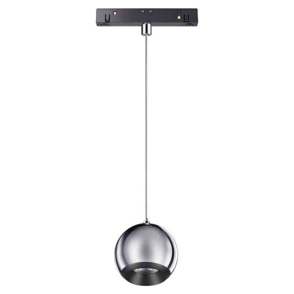 Трековый св-к для низков.шинопровода IP20 LED 4000K 10W FLUM хром/черн NOVOTECH