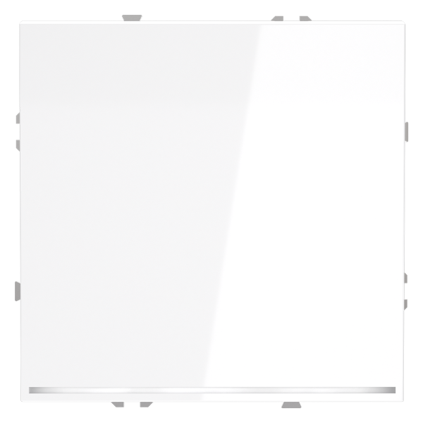 Проходной переключатель встраиваемый Voltum S70 одноклавишный с подсветкой 10А, (белый глянцевый)