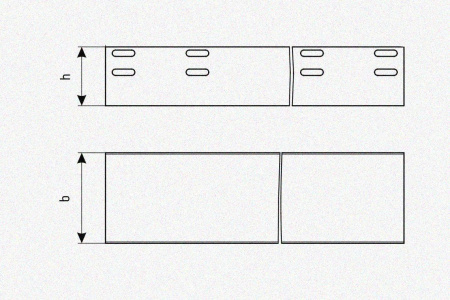 Лоток глухой ЛМГ 75х65х3000 УТ1,5, оцинкованный лист S1,5