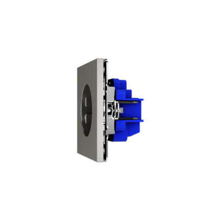 Розетка встраиваемая Voltum S70 с заземлением и защитными шторками, 16А, (шелк)