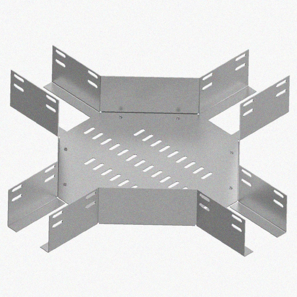Лоток крестообразный глухой КМГ 400х80 УХЛ1, оцинкованный лист S1,5