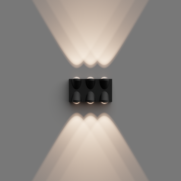 31-03 Светильник светодиодный, настенный, 6Вт, 230В/50Гц, 480лм, 3000К, IP54, 140х80х50мм, черный, алюминий APEYRON