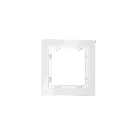 Рамка стеклянная Voltum S70 на 1 пост, (белый, стекло)