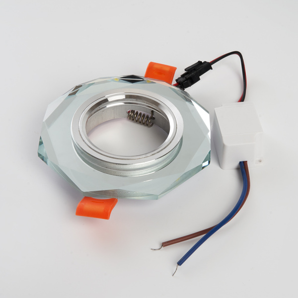 Светильник встраиваемый с белой LED подсветкой Feron CD8120 потолочный MR16 G5.3 белый