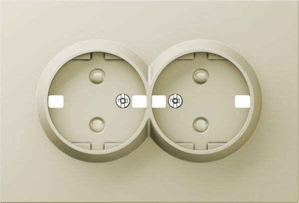 Donel A07 шампань накладка для розетки 2-й с заземлением, со шторками 16A 250 В~,серия DB