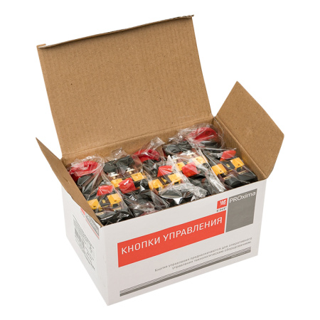 Кнопка ANE-22 поворотная c блокировкой и подстветкой NO+NC Грибок PROxima EKF