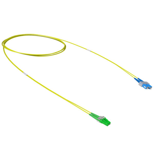 Оптический коммутационный шнур переходной Duplex LC-APC/SC-UPC, 9/125 OS2, 3 м DKC