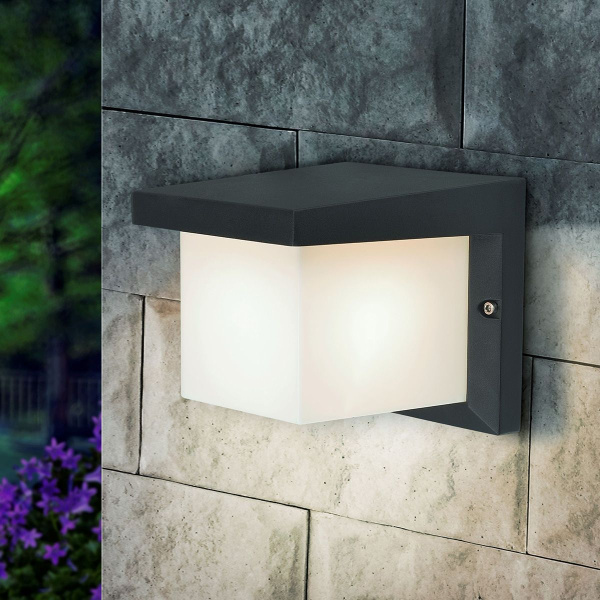 Уличный настенный светильник 1*E27 черный IP54 Shelter grit (a038435) Elektrostandard