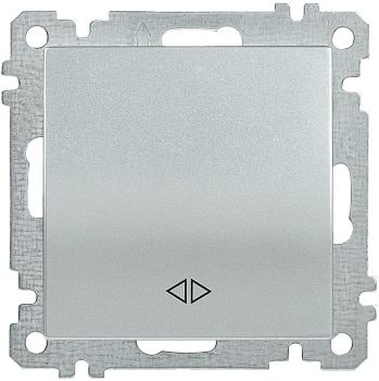 Выключатель 1-клавишный перекрестный ВС10-1-3-Б 10А BOLERO серебряный IEK