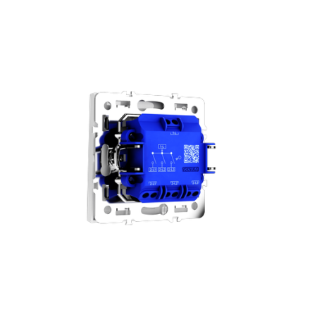 Выключатель встраиваемый Voltum S70 трехклавишный 10А, (белый глянцевый)