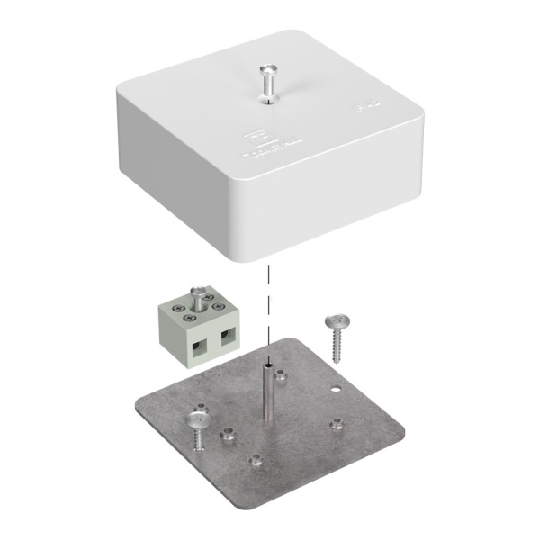 Коробка огнестойкая для кабель-канала 40-0450-FR6.0-2 Е15-Е120 75х75х30 RAL9003 Промрукав (87 шт/уп)