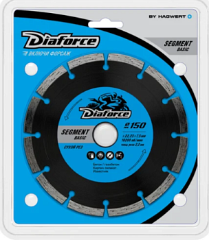 Диск алмазный SEGMENT BASIC 150х22,23х7,5x2.2 сухой рез DIAFORCE