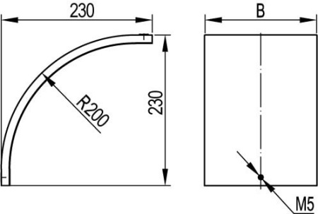 Крышка CD 90 на угол вертикальный внеш. 90° осн.50, цинк-ламельная DKC