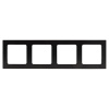 Стокгольм Рамка 4-местная металлическая черная EKF