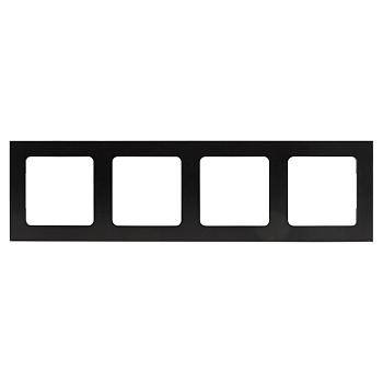 Стокгольм Рамка 4-местная металлическая черная EKF