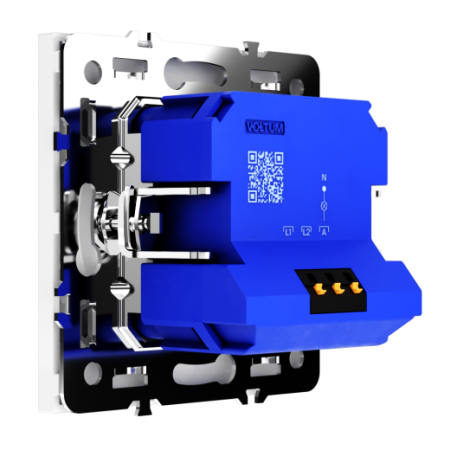 Светорегулятор встраиваемый Voltum S70 поворотно-нажимной 600 Вт, (белый глянцевый)