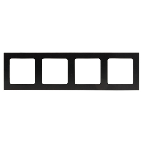 Стокгольм Рамка 4-местная металлическая черная EKF