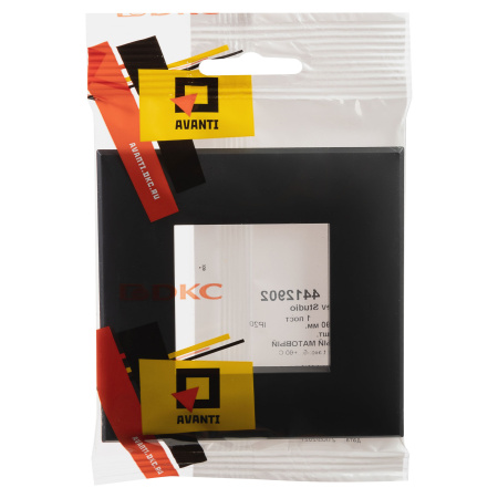 Рамка "Avanti", "Черный матовый", 1 пост (2 мод.) DKC