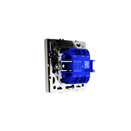 Проходной переключатель встраиваемый Voltum S70 двухклавишный с подсветкой 10А, (шелк)