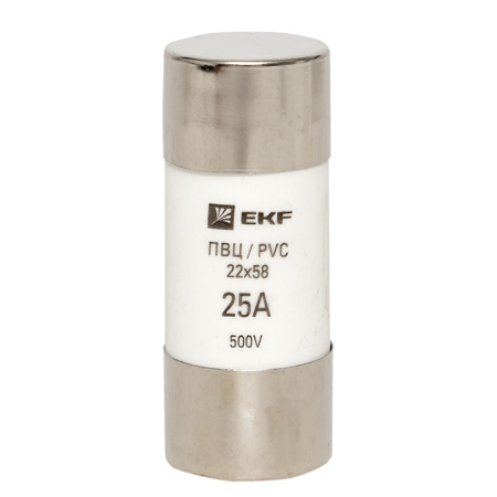 Плавкая вставка цилиндрическая ПВЦ (22х58) 25А PROxima EKF