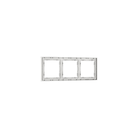 Рамка пластиковая Voltum S70 на 3 поста, (белый матовый)
