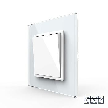 Одноклавишный перекрестный механический выключатель 1 пост, цвет белый Livolo