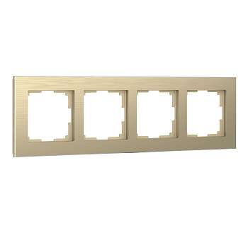 Aluminium Рамка на 4 поста (шампань алюминий) Werkel