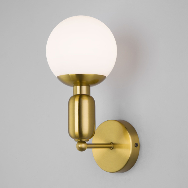 Настенный светильник со стеклянным плафоном 1*E27 60Вт латунь IP20 Bubble (50251/1 латунь) Eurosvet