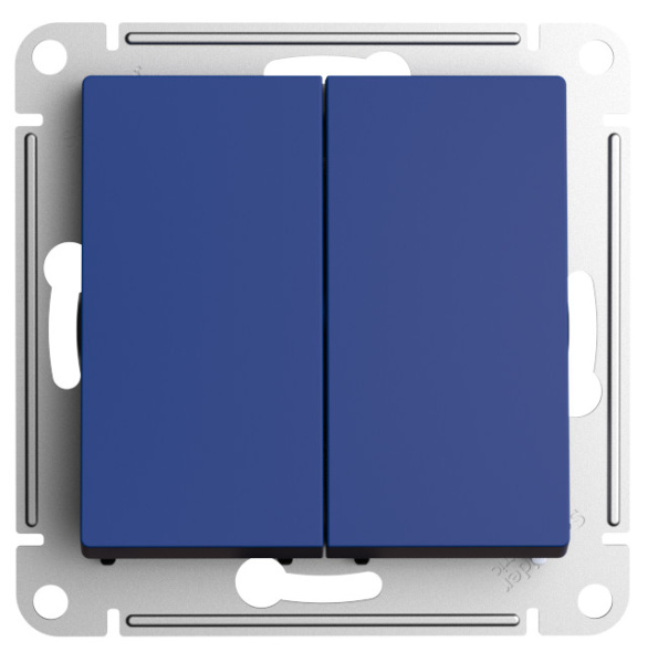 ATLASDESIGN Переключатель перекрестный 2-клавишный 10АХ, аквамарин Schneider Electric