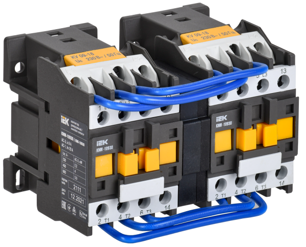 Контактор КМИ-10930 реверс 9А 230В/АС3 2НО IEK