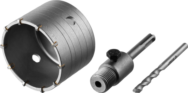 Коронка по бетону "Мастер" с державкой SDS-Plus, 80 мм ЗУБР