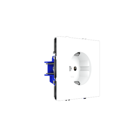 Розетка встраиваемая Voltum S70 с заземлением 16А, (белый матовый)